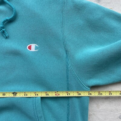 Champion Reverse Weave Turquoise Teal Hoodie X-Small | eBay