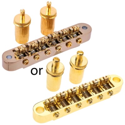 Guitar Roller Saddle Bridge Tune O-Matic Bridge with Post Hole 6.3mm Replacement
