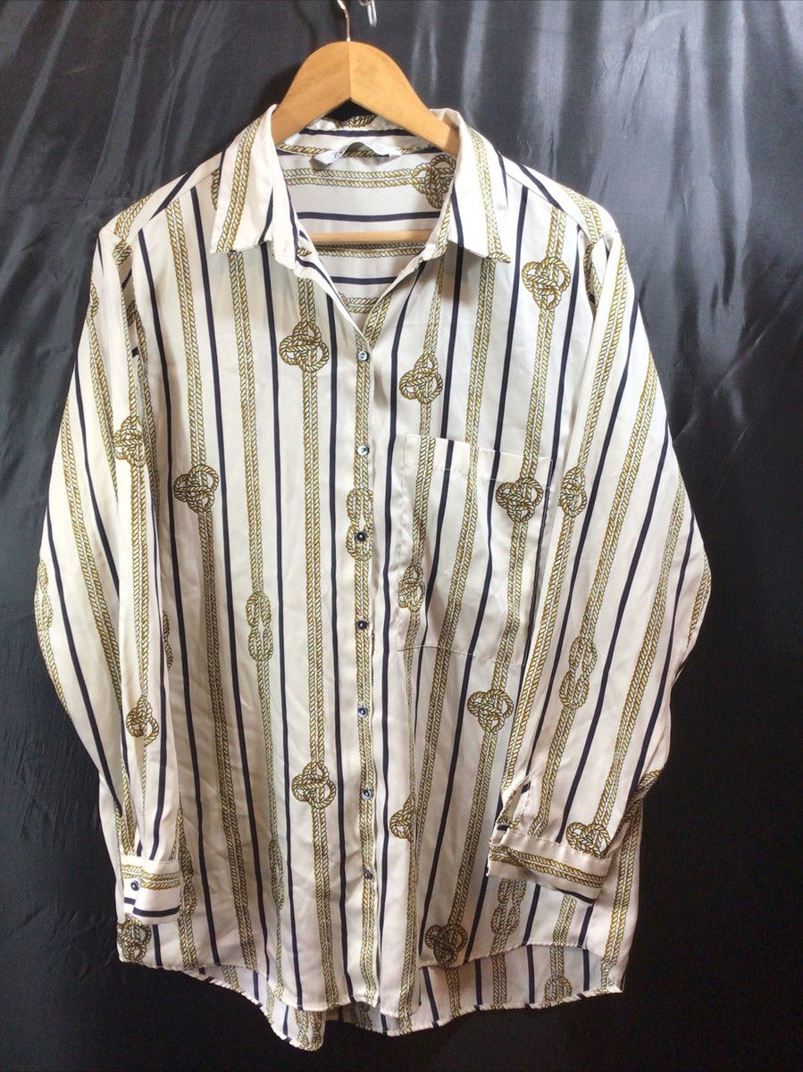 cream longline blouse