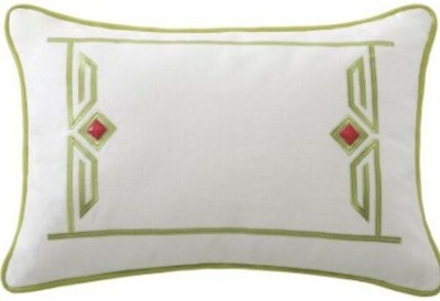 NWT ECHO GRAMERCY PAISLEY EMBROIDERED DECORATIVE PILLOW 12'' X 18'' DECO LOOK