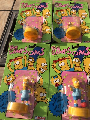 The Simpsons PVC Miniland Maggie Bart Moc Lot Of 4 Figures 