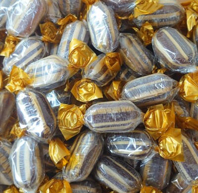 Choc Mint Crunch Humbugs Rock Candy Hard Boiled Lollies Bulk Bag 1KG E #914 | Australia - View #4