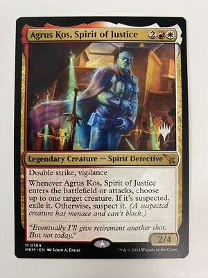 Agrus Kos, Spirit Of Justice *Non-Foil* PROMO MTG MKM NM/MT PW Stamp Comb Ship