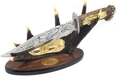 鷲デザイン装飾用ナイフ Wildlife Eagle Detailed Display Dagger Knife Decoration with Stand