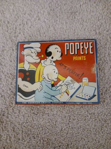 Vintage Popeye Metal Paint Set Tin - Picture 1 of 7