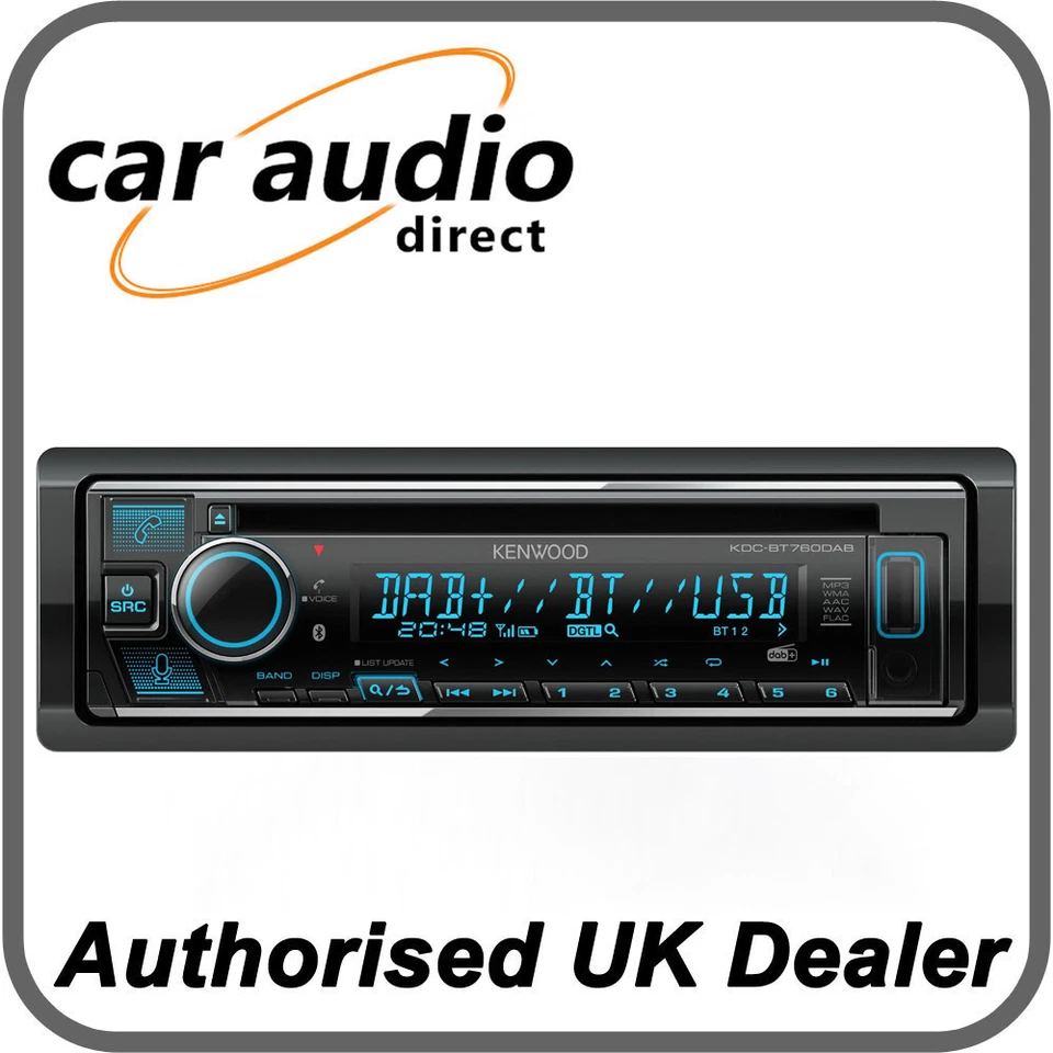 Kenwood KDC-BT760DAB CD/MP3/USB/DAB+ Bluetooth Alexa + Free DAB Aerial - Image 2 of 3
