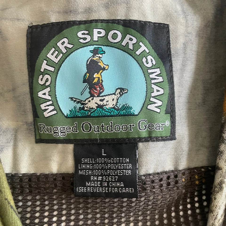 Master Sportsman Rugged Outdoor Wear Camo Hunting Set Vest&Pants SZ L - Image 3 of 4