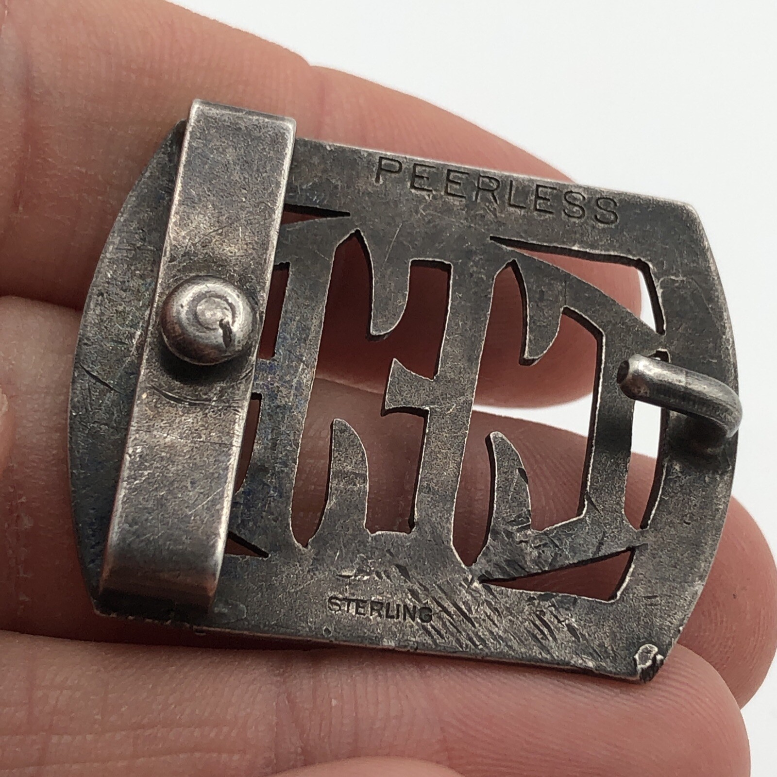 Vintage Peerless CEF Initial Monogram Sterling Si… - image 2