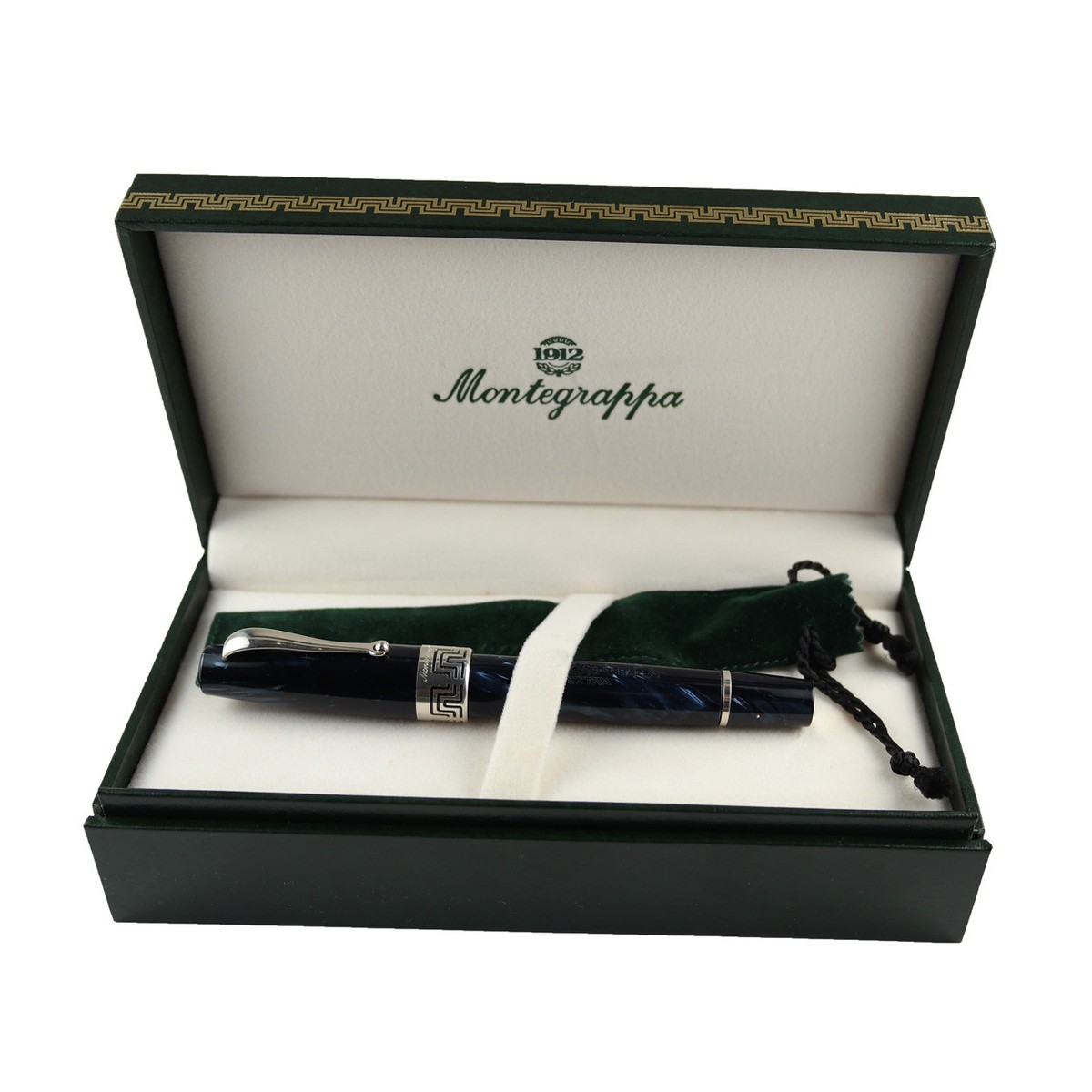 未使用箱付きMontegrappa 万年筆 1912年製 黒本物 Montegrappa Extra 1930 Blue Fountain Pen - Broad Nib | eBay
