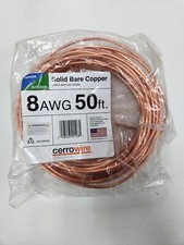 Cerro Wire 8 AWG 50' Solid Bare Copper Indoor/Outdoor
