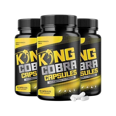 (3 Pack) King Cobra Pills Supplement Advanced Formula King Cobra - 180 Capsules