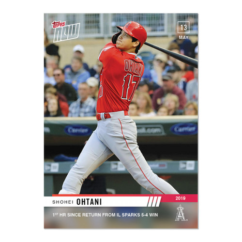 2019 TOPPS NOW #223 SHOHEI OHTANI 1ST HR SINCE RETURN FROM IL SPARKS 5-4 WIN