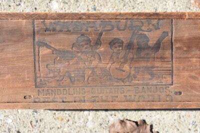 Antique Washburn Mandolin Guitar Banjo Lyon & Healy Chicago Wood Shipping Crate
