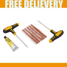 Car Tubeless Tire Puncture Repair Plug Repairing Kits Needle Patch Fix Tool Kit