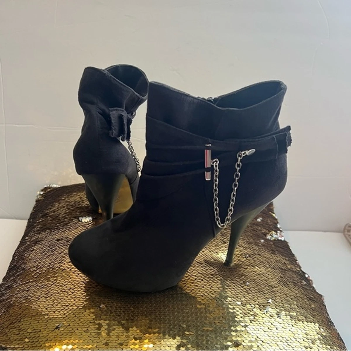 suede stiletto booties