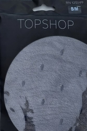 TopShop 15 Denier Black Spot Tights With Glitter S/M - M/L - Picture 3 of 4