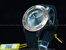 Invicta Men 45mm Specialty SharkGray Dial Gunmetal Case Silicone Quartz SS Watch