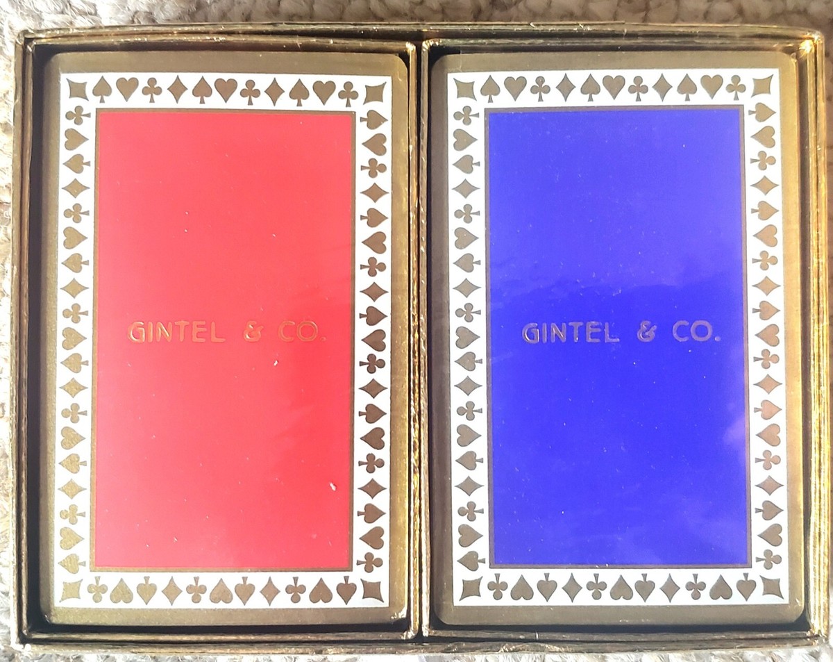 Authentic Blue Red Tiffany & Company Playing Cards Monogram