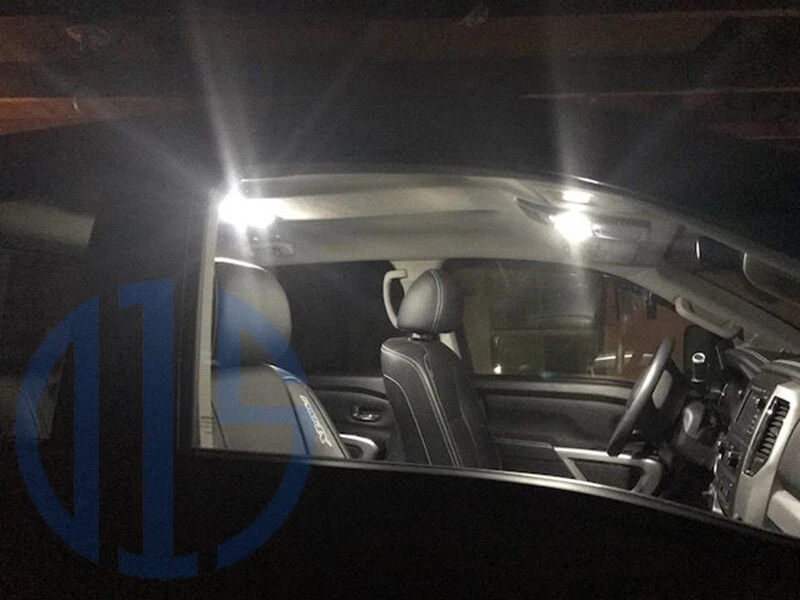 14 x Bombillas LED blancas interiores para Nissan Titan XD 2016-2019 2020 2021 2022 Foto 3 de 4