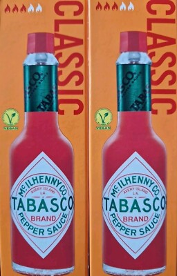 2x Tabasco Chili Sauce Pepper Sauce Scharf natürliche Zutaten 2x 60 ml MHD 08/29