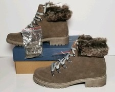GH BASS AUBREY WOMEN SIZE 8 LEATHER HIKER BOOT NEW / BOX CHOCOLATE 0773-3840-211