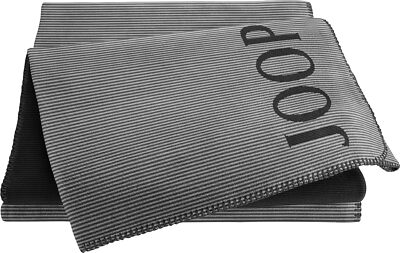 JOOP!  TOUCH Plaid / Decke Anthrazit-Schw. 130 x 150cm