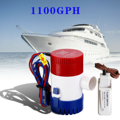 12V 1100GPH Automatic Submersible Electric Boat Bilge Water Pump & Float Switchs