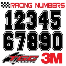Racing Numbers Vinyl Decals Stickers boat car BMX bike off road sprint quad FRST