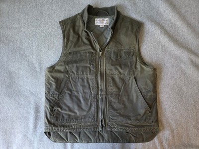 Filson Buckland Cover Cloth Vest | XL | Made in USA | Otter Green | Discontinued