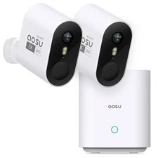 Aosu Security Cameras Wireless Outdoor Home System, True 2K HD Night Vision