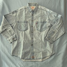 Vintage Levi's Red Tab Denim Button Up Long Sleeve Shirt Men's Size L