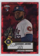 2021 Chrome Platinum Anniversary Red Atomic Refractor 4/100 Cristian Javier 1bg9