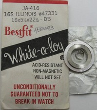 Illinois 16s 47331 T end watch Mainspring 1 piece white alloy BestFit JA 416