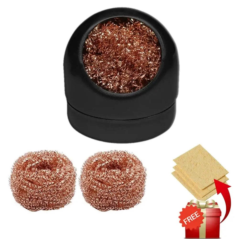 Tip Cleaner | Steel Wool Cleaning Ball With Metal Stand