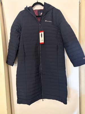 Champion Long Sideline Hooded Puffer Coat w/ Double Zip MSRP$190