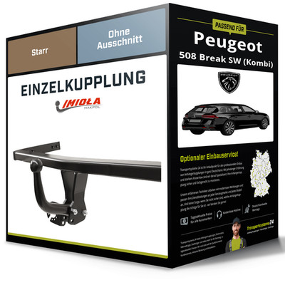 Starre Anhängerkupplung für PEUGEOT 508 Break SW 11- I Typ 8E Imiola Hak-Pol NEU
