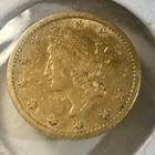1852 1 liberty head gold dollar USA Coin 0136