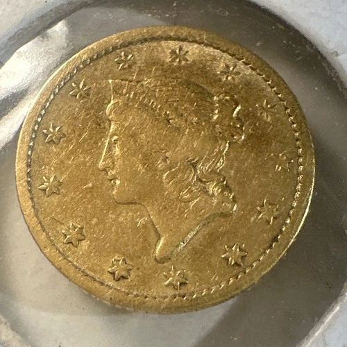1852 1 liberty head gold dollar USA Coin 0136