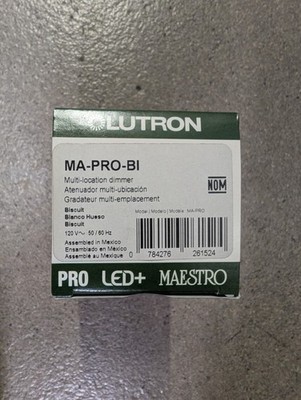 Lutron Maestro PRO LED+ Multi-Location Dimmer MA-PRO-BI Biscuit NEW Sealed