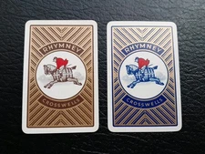 2 x Vintage Swap Playing Cards - Rhymney Crosswells Brewery Ale Beer