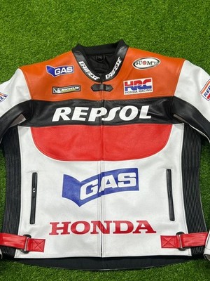 VINTAGE REPSOL HONDA RACING Leather Motorcycle Jacket DAINESE