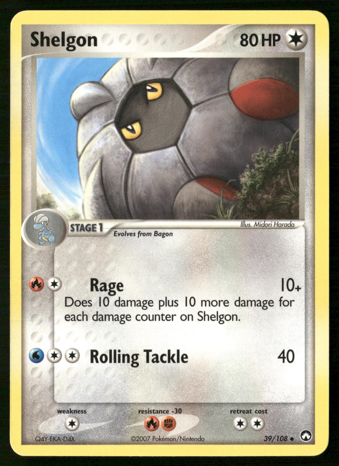 Pokemon Shelgon Power Keepers 39/108 Uncommon Lightly Played