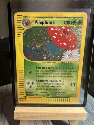 Vileplume H31/H32 Aquapolis Holo e-Reader Vintage w/Swirl
