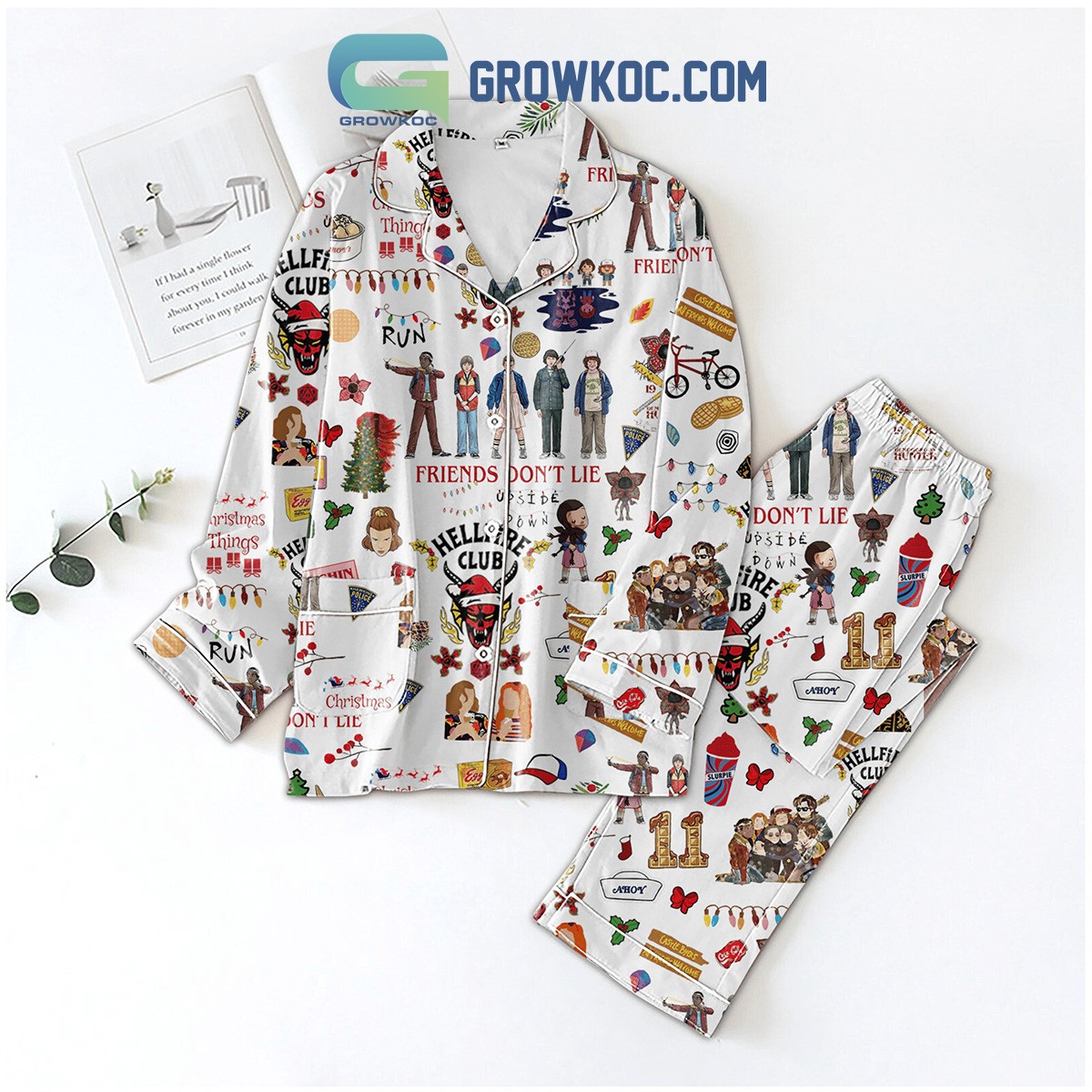 Stranger Things Hellfire Club Friends Don8217t Lie Pajamas Set