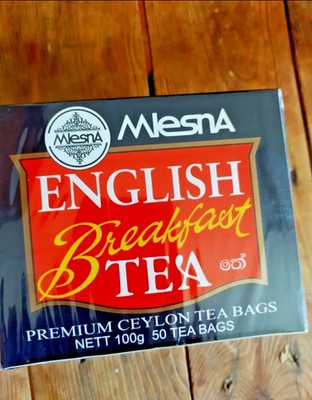 Mlesna Pure Ceylon English Breakfast Tea in 50 Tea Bags 100g x 03 pack