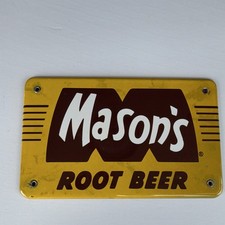 Vintage Mason’s Root Beer Porcelain Machine Plate – 10½” × 6½” – Original