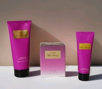 Lot Of 3 AVON  Far Away EDP Spray Body Lotion & Hand Cream 1.7 Ozs , 6.7 Ozs 2.5