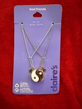 Claire's BFF Best Friends Yin  Yang Apple Magnet Necklace Jewelry Set of 2 New