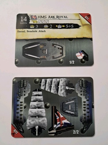 Pirates CSG Fire and Steel # 071 HMS Ark Royal British Ship Unpunched Card - Picture 3 of 3