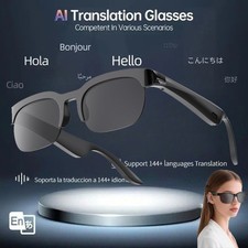 Smart Glasses with AI Translator, V6.0 Bluetooth Glasses with 144+ Translation